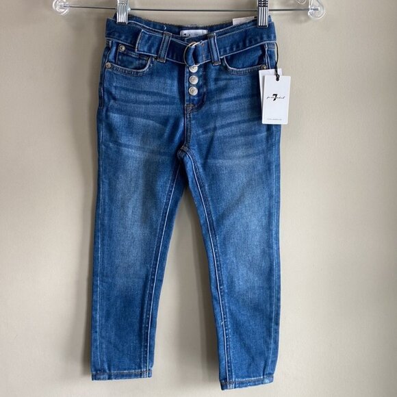 7 for All Mankind Little Girl’s Skinny Jeans Size 5 - Picture 2 of 6